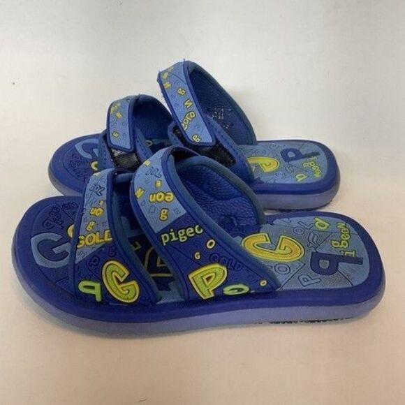 G.P Navy Blue Lightweight Slip On Slides Sandals Little Boys Size 28 - Picture 7 of 9